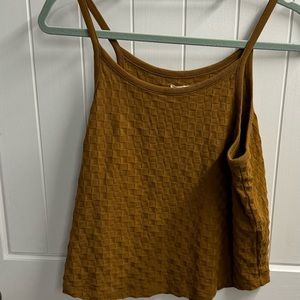 Madewell High Neck tank top with a cool criss cross pattern